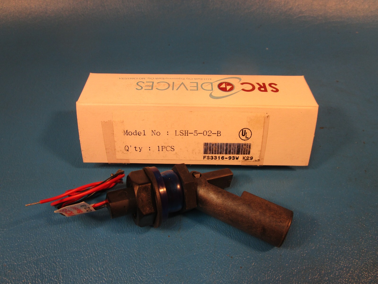 SRC DEVICES LSH-5-02-B, SWITCH, LIQUID LEVEL SWITCH