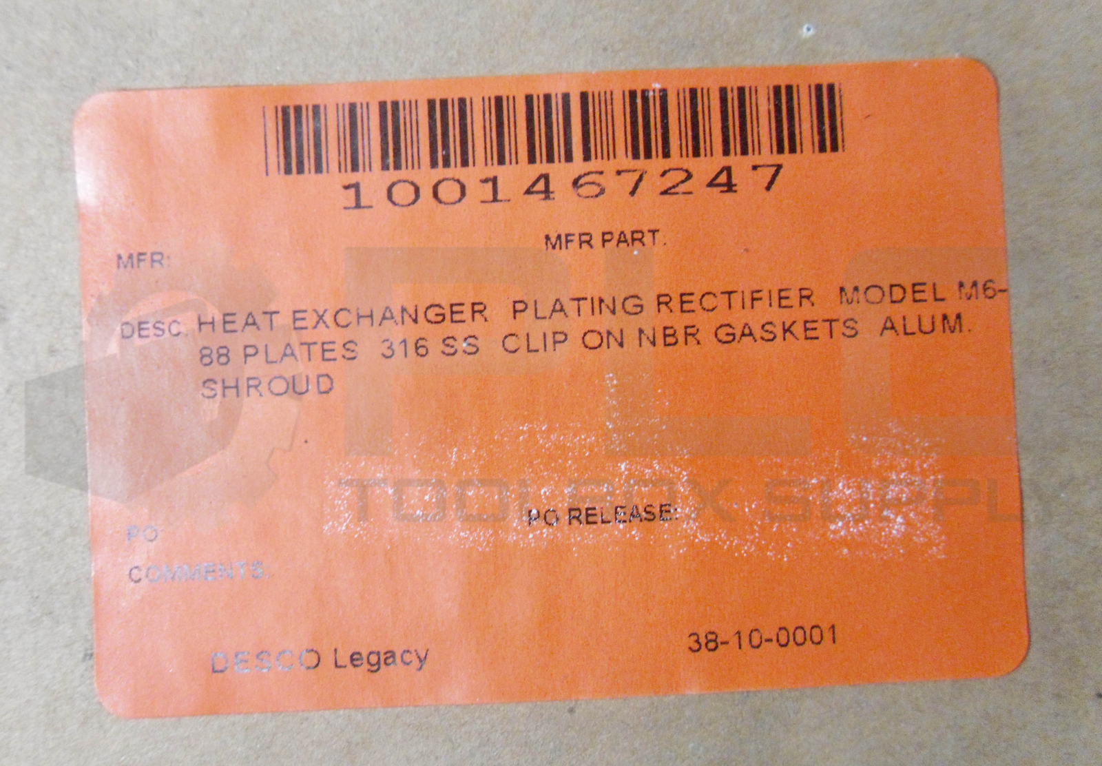 NEW AMERICAN INDUSTRIAL AB-1202-C4-FP HEAT EXCHANGER 300PSI 300DEG F