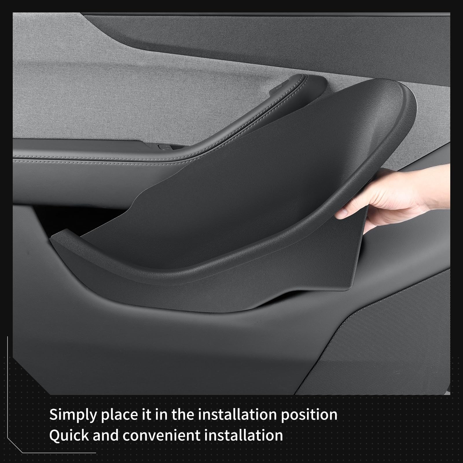LUCKEASY 4PCS Door Side Storage Box Full Arounding for Tesla Model Y Juniper …