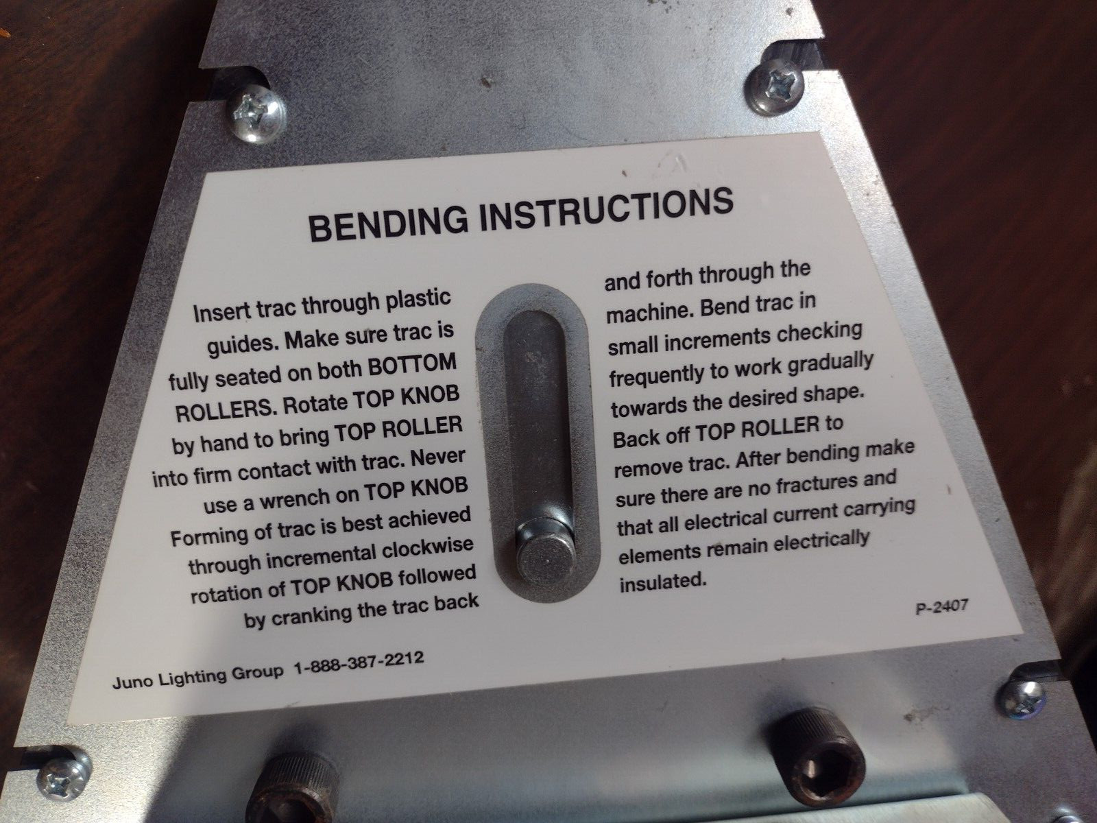 JUNO JLG-B100 PORTABLE TRAC BENDER for FLEX 12 & MonoLine TRACK LIGHTING NEW