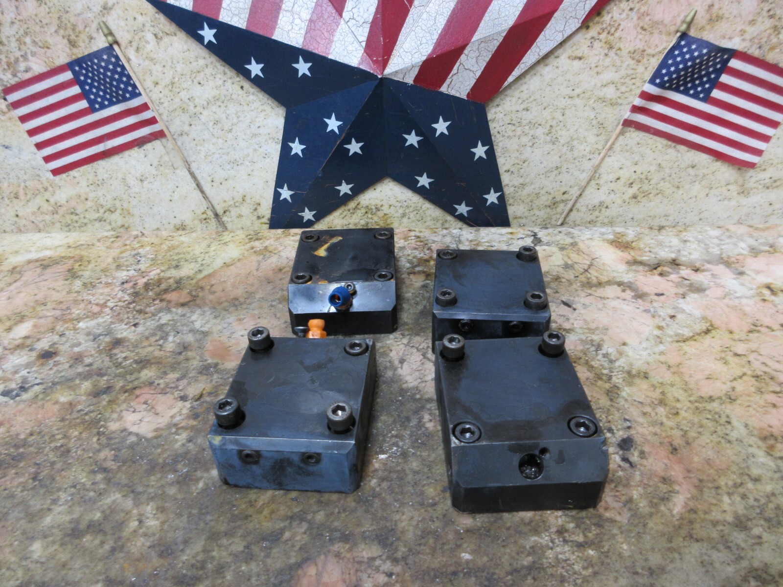 DAEWOO PUMA 6-3A CNC LATHE TOOLING TOOL HOLDER BLOCK TURRET 3.65″ LOT OF 4 PIECE