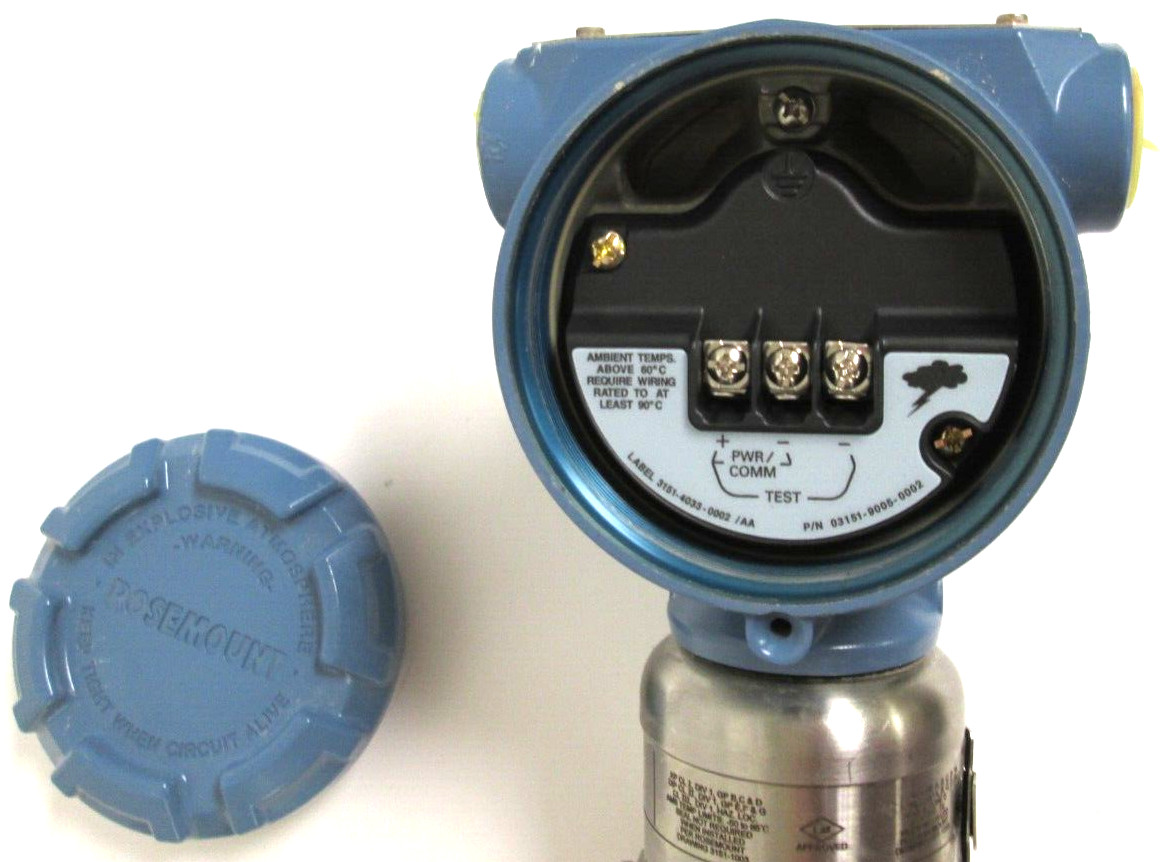 ROSEMOUNT TRANSMITTER, 3051S2TG3A2B11A1AB4M5T1K5, W/ 2″ 150 316 SST FLANGES, WS