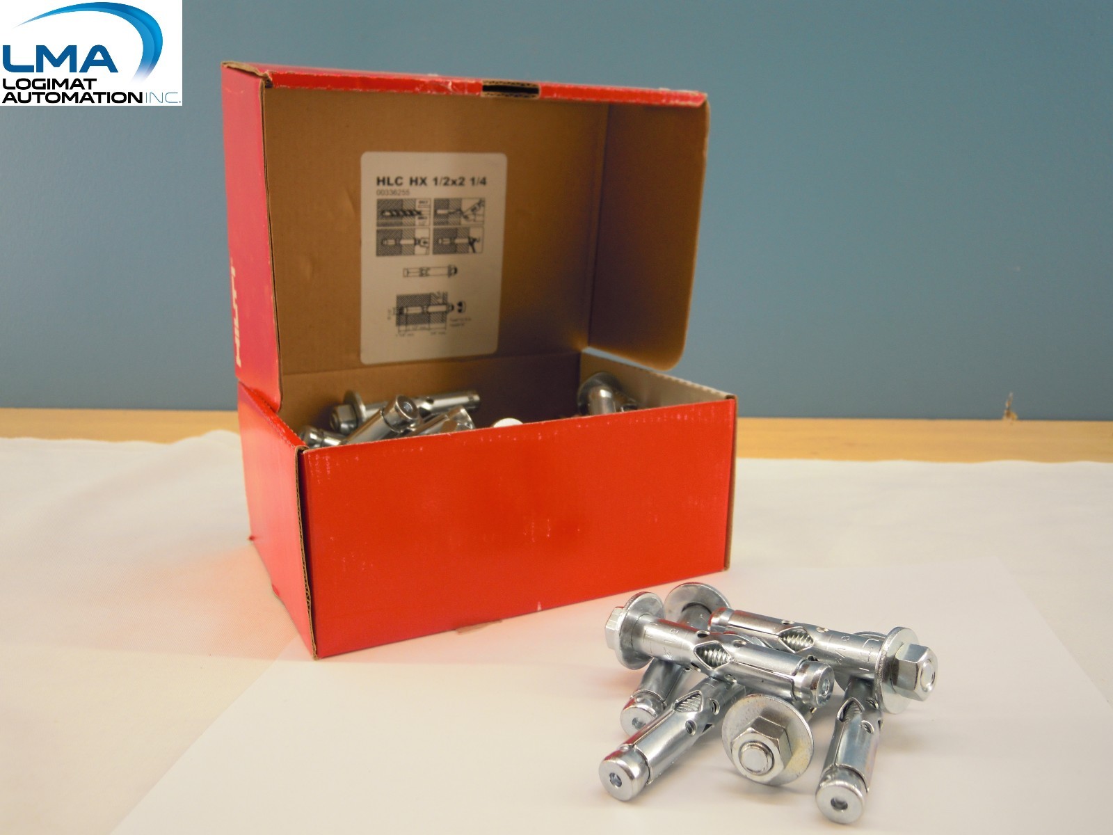 10 X HILTI HLC-HX 1/2 X 2 1/4 SLEEVE ANCHOR ZINC PLATED 00336255 ***NEW