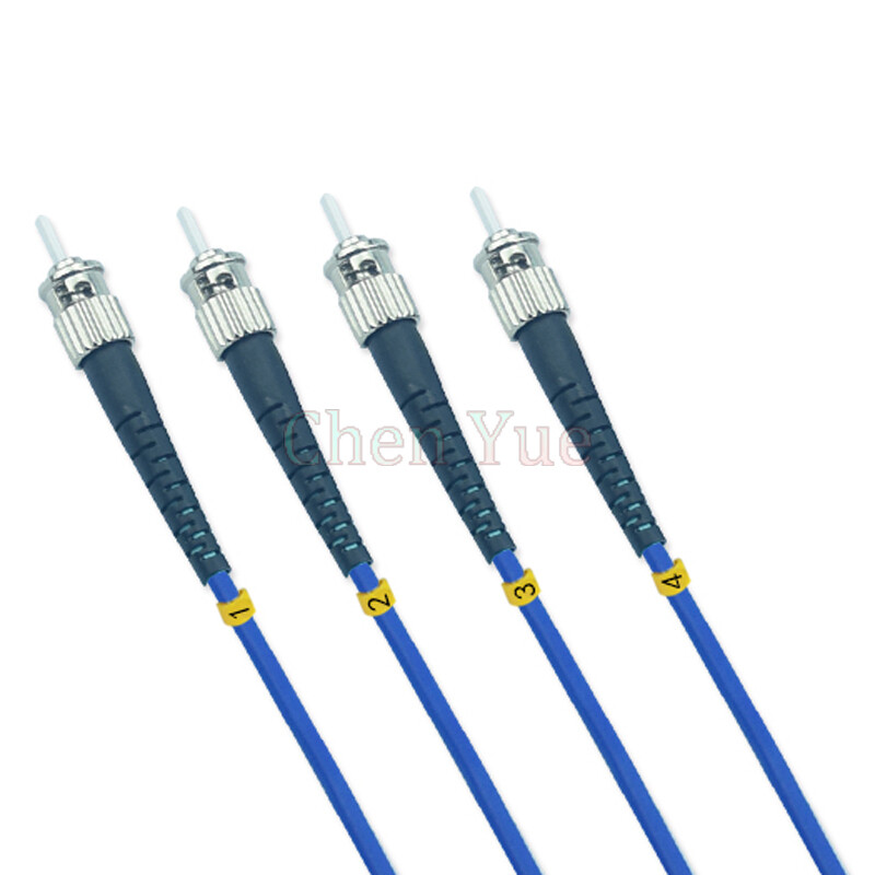15M ST-ST UPC 4 Cores Armored Fiber Patch Cord SM 4 Strand Fiber Optic Cable