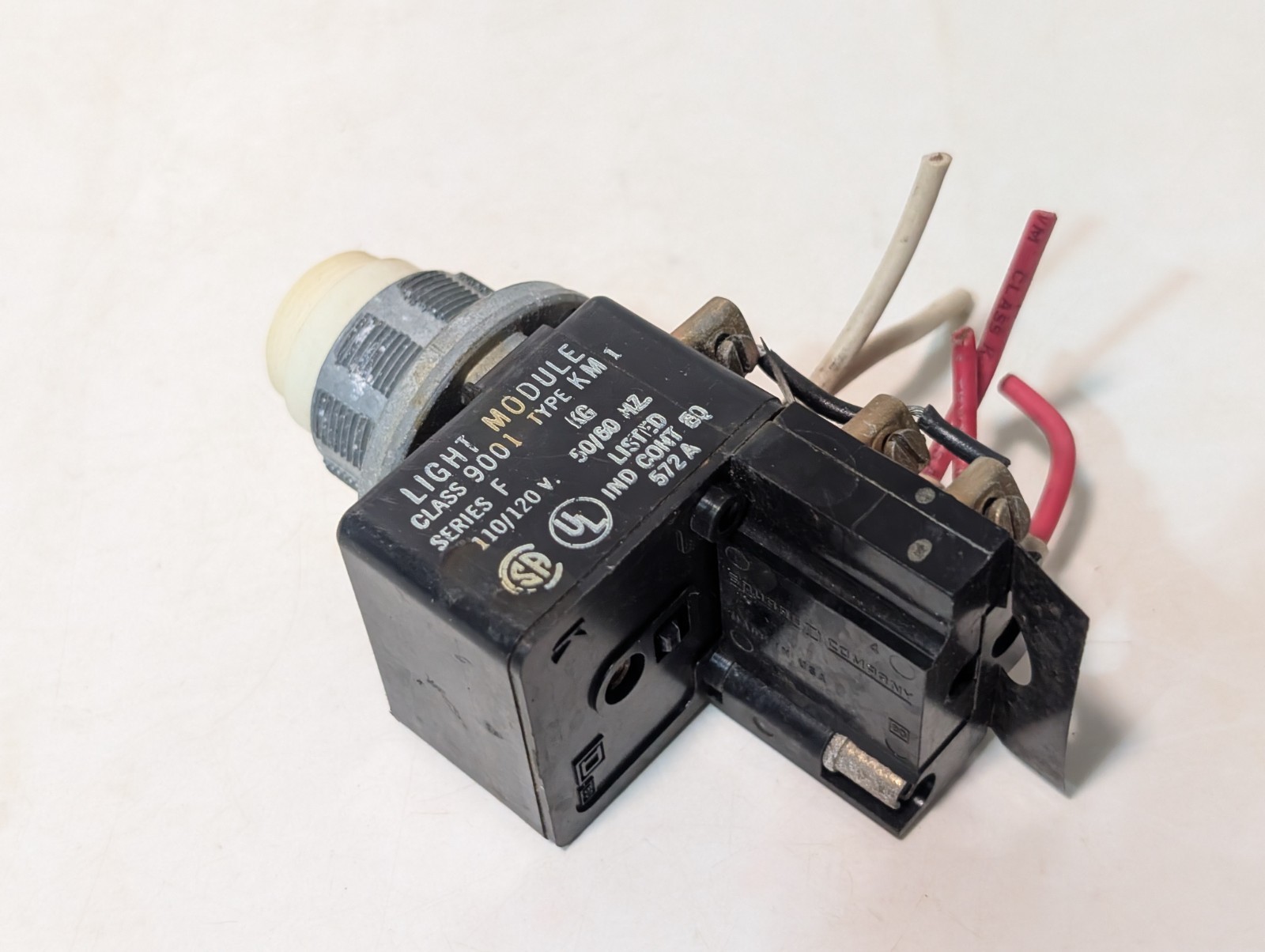 Lot of 4 assorted Square D 9001-KM-1 and KA-1 light/lamp pilot duty modules