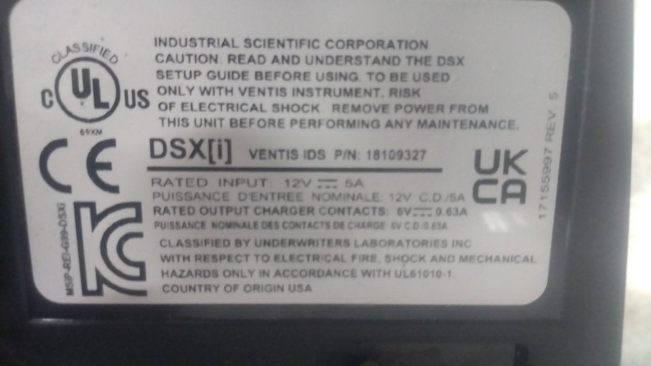 Industrial Scientific 18109327 100 to 240VAC 3 Port Docking Station