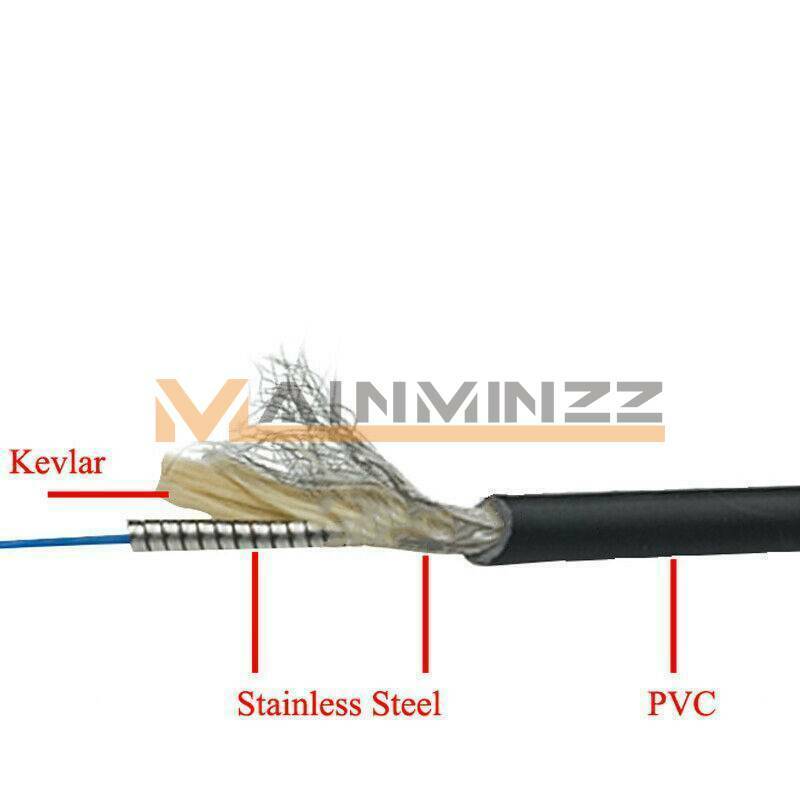 5M LC-LC UPC SM 9/125 Black Armored Fiber Cable Duplex Fiber Optic Patch Cord