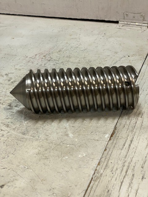 R&D 8″x3″ Pointed Worm Screw for Cheese/Corn Puff Extruder Machine (K1)