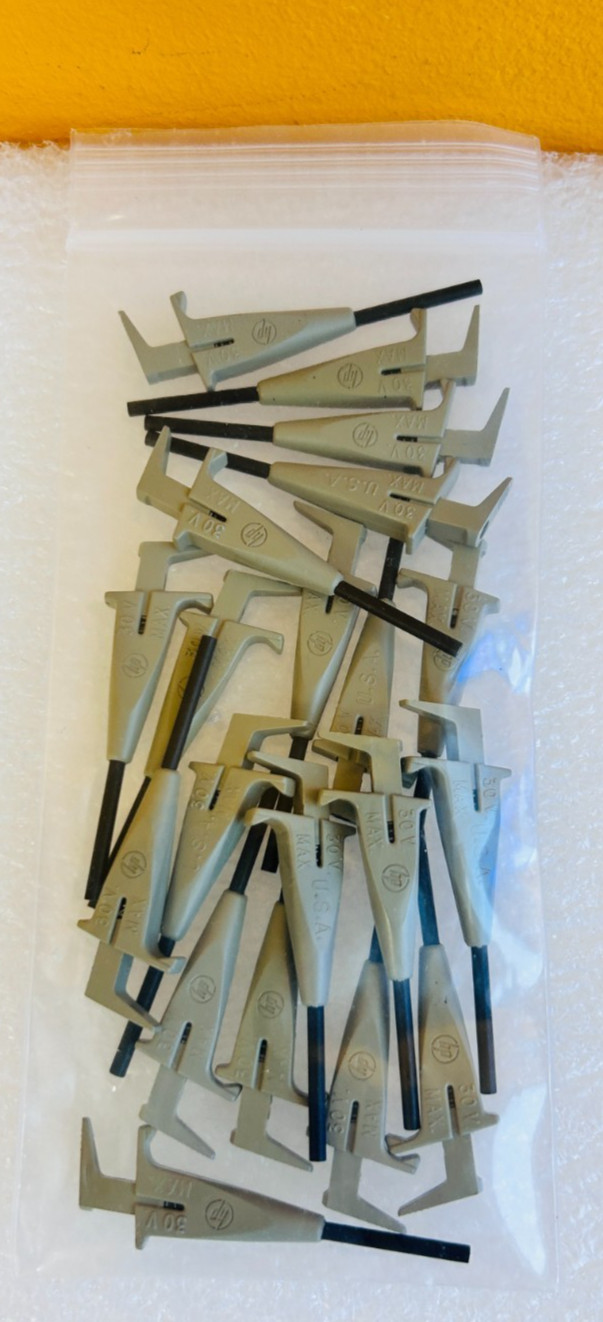 HP 1023-62101 (Pack of 20) Mini Grabber/Squeeze Hook Probe Tips. For 1600. New!