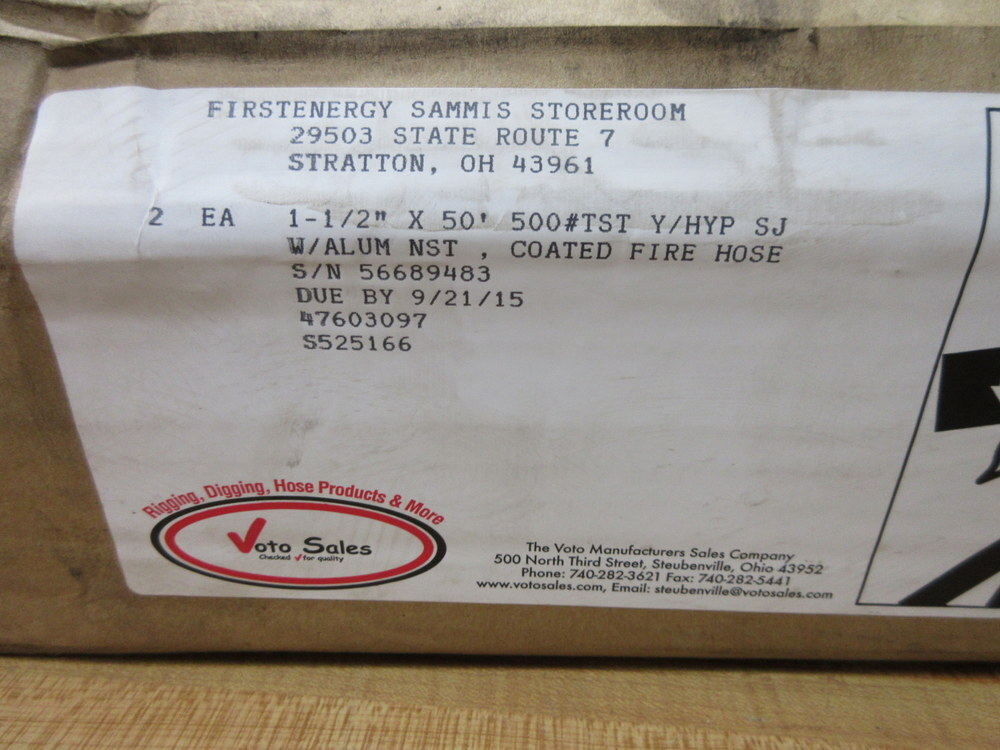 Superior Fire Hose S525166 Coated Fire Hose 15S5 1-1/2″ x 50’Feet