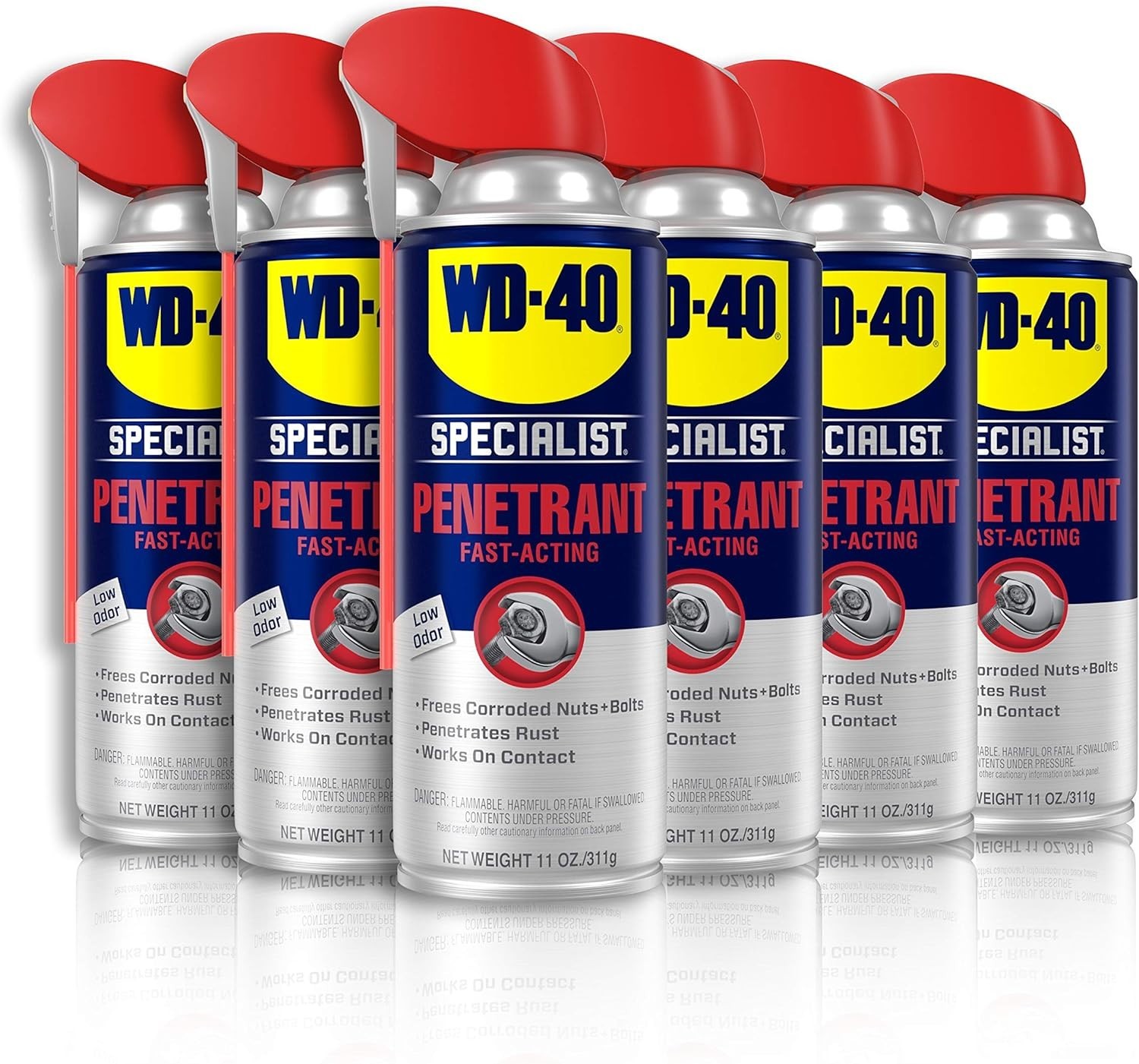 Fast-Acting 11oz Penetrant with Dual Spray Options – 6 Cans for Industrial Use