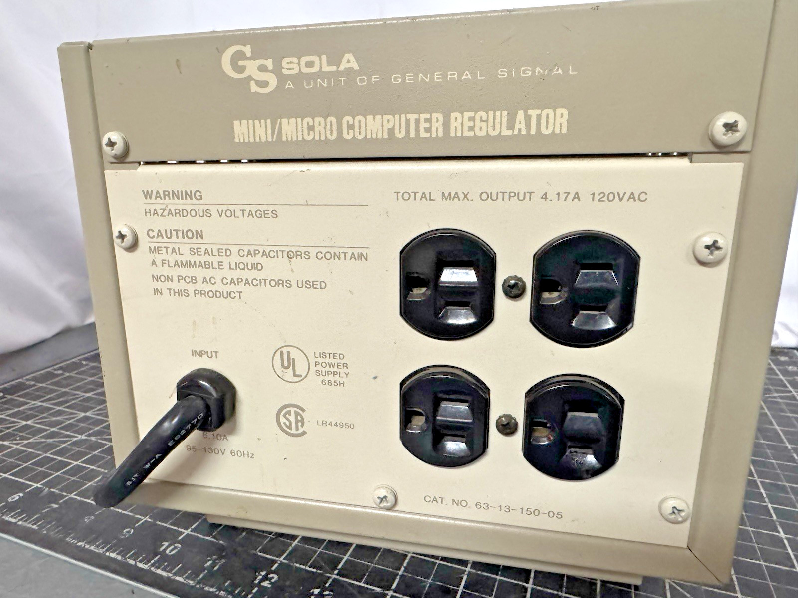 Sola MCR 500 Mini/Micro Computer Regulator 120VAC 4.17A – Cat 63-13-150-05 – USA
