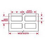 Brady 30232 Labels Thermal Transfer Printable Label Polyester White 27.9×9.7mm