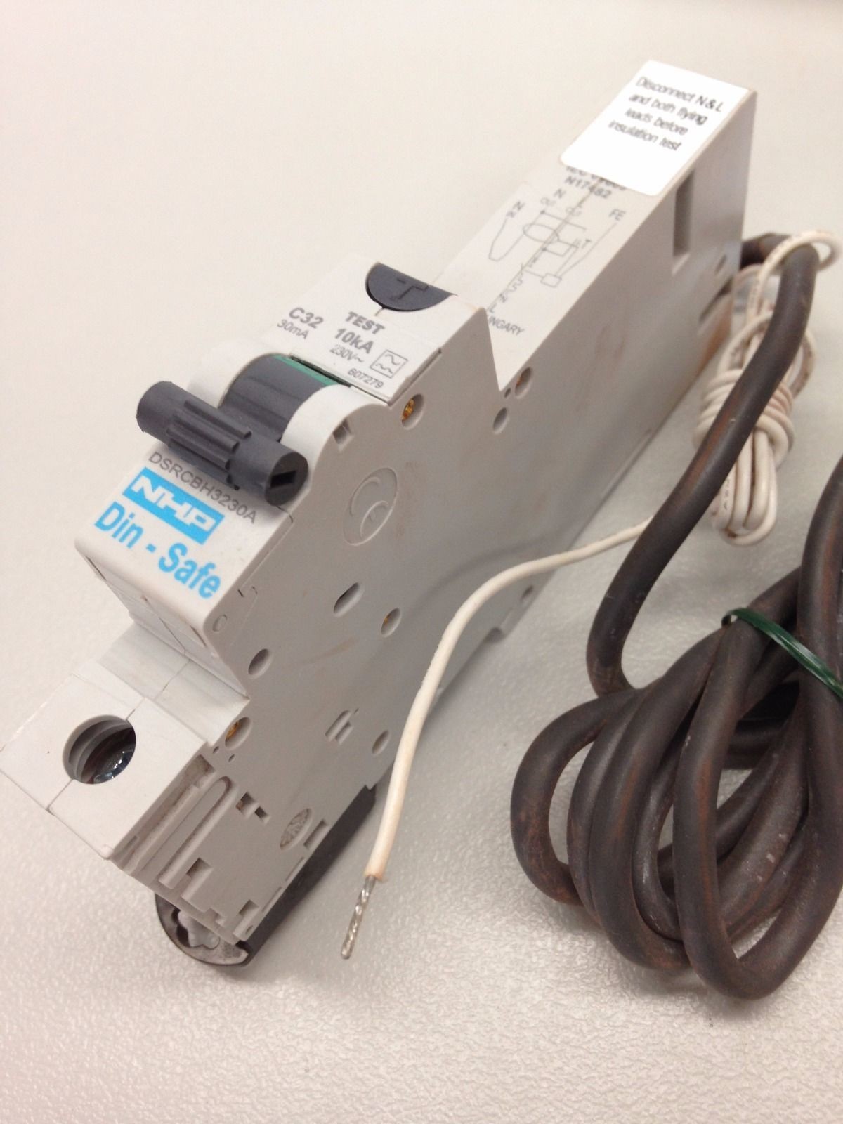 NHP TERASAKI Din-Safe RCBO DSRCBH3230A 32A C32 30mA 10kA 1P MCB Circuit Breaker