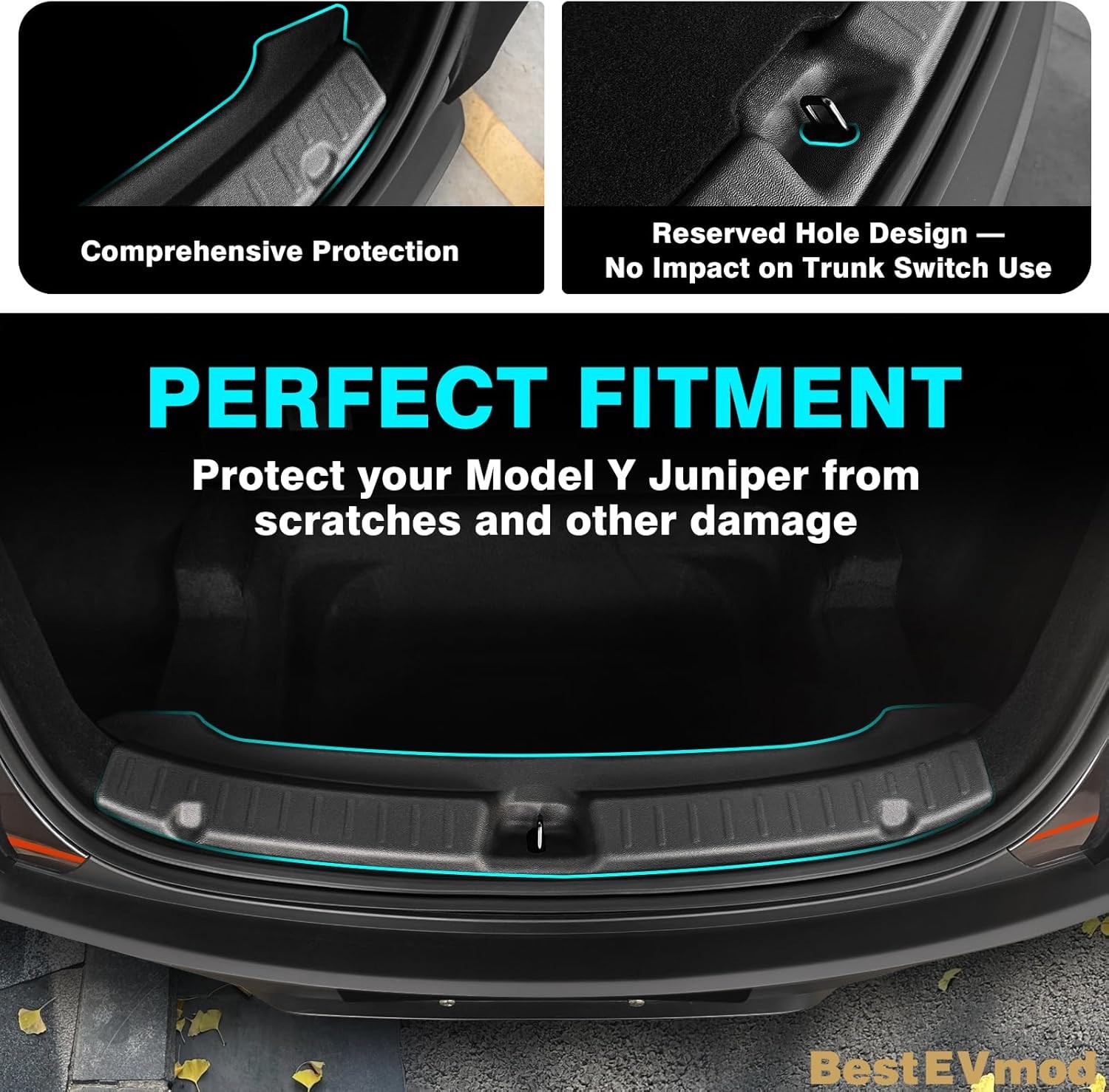 Rear Bumper Guard Protector for Tesla Model Y Juniper 2025 2026 Door Sill Cover