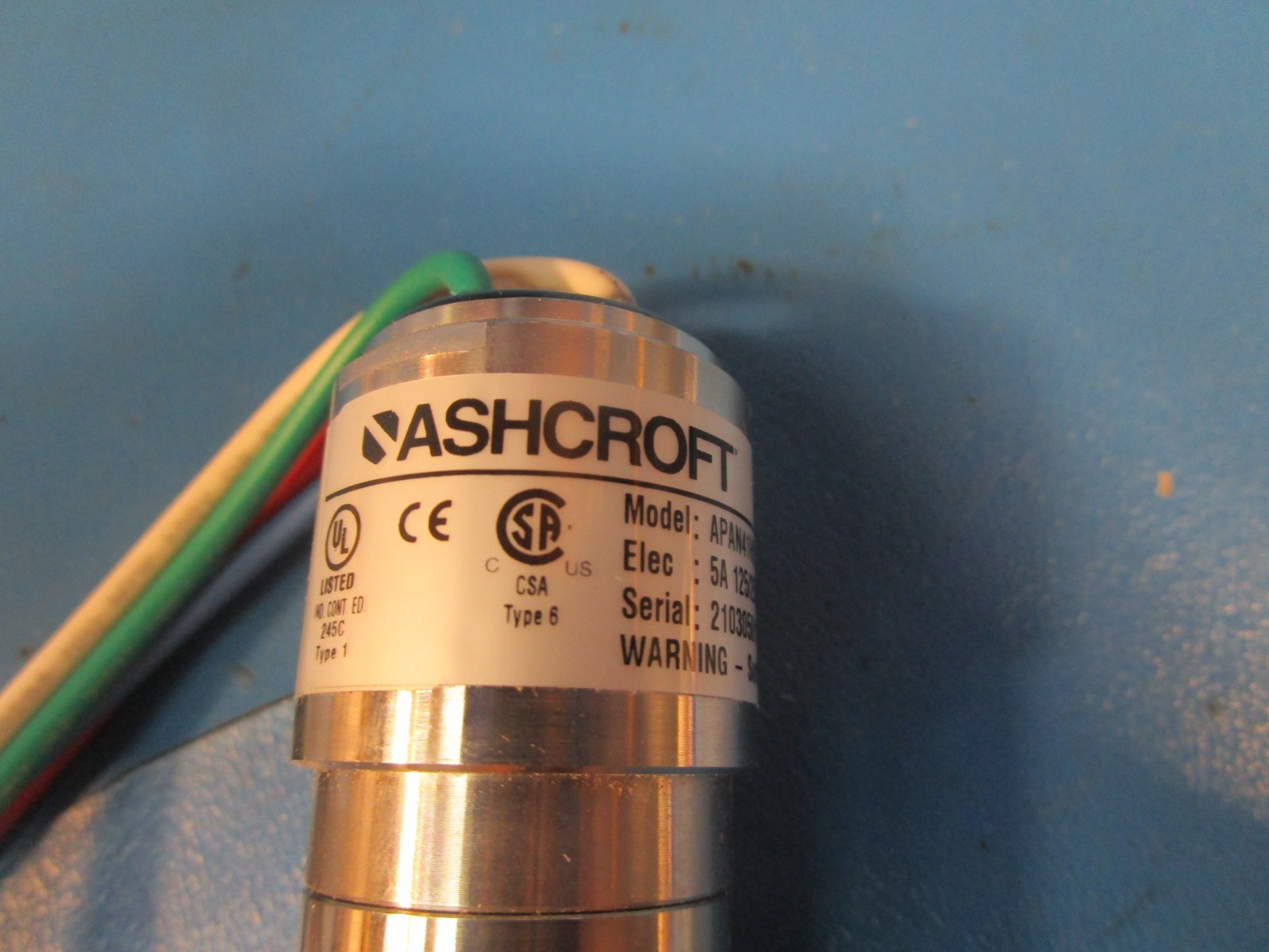 ASHCROFT APAN71H012CB02500#-NSR-XCY, Explosion Proof Pressure Switch