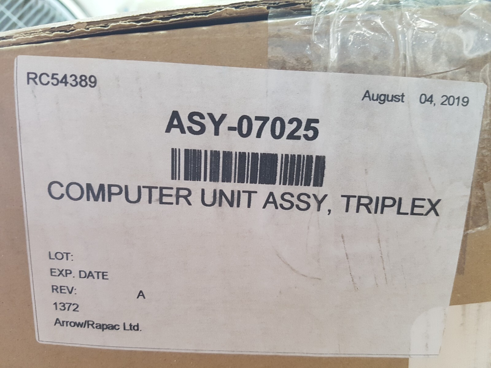 STRATASYS PC ASY-07025 REV. A KONTRON KTQ67/Flex