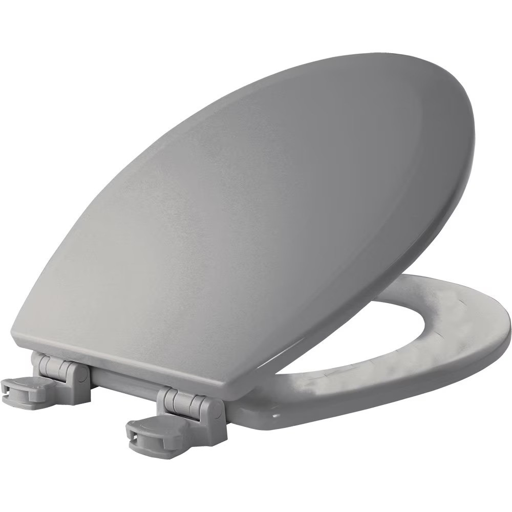 500EC062 Round Closed Front Toilet Seat with Cover, Ice Grey
