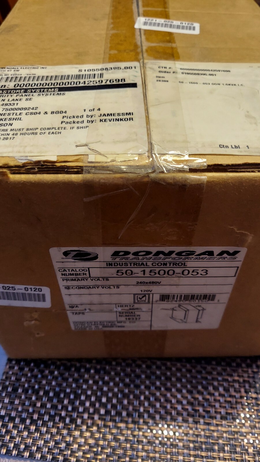 New Dongan 50-1500-053 240x480V Transformer