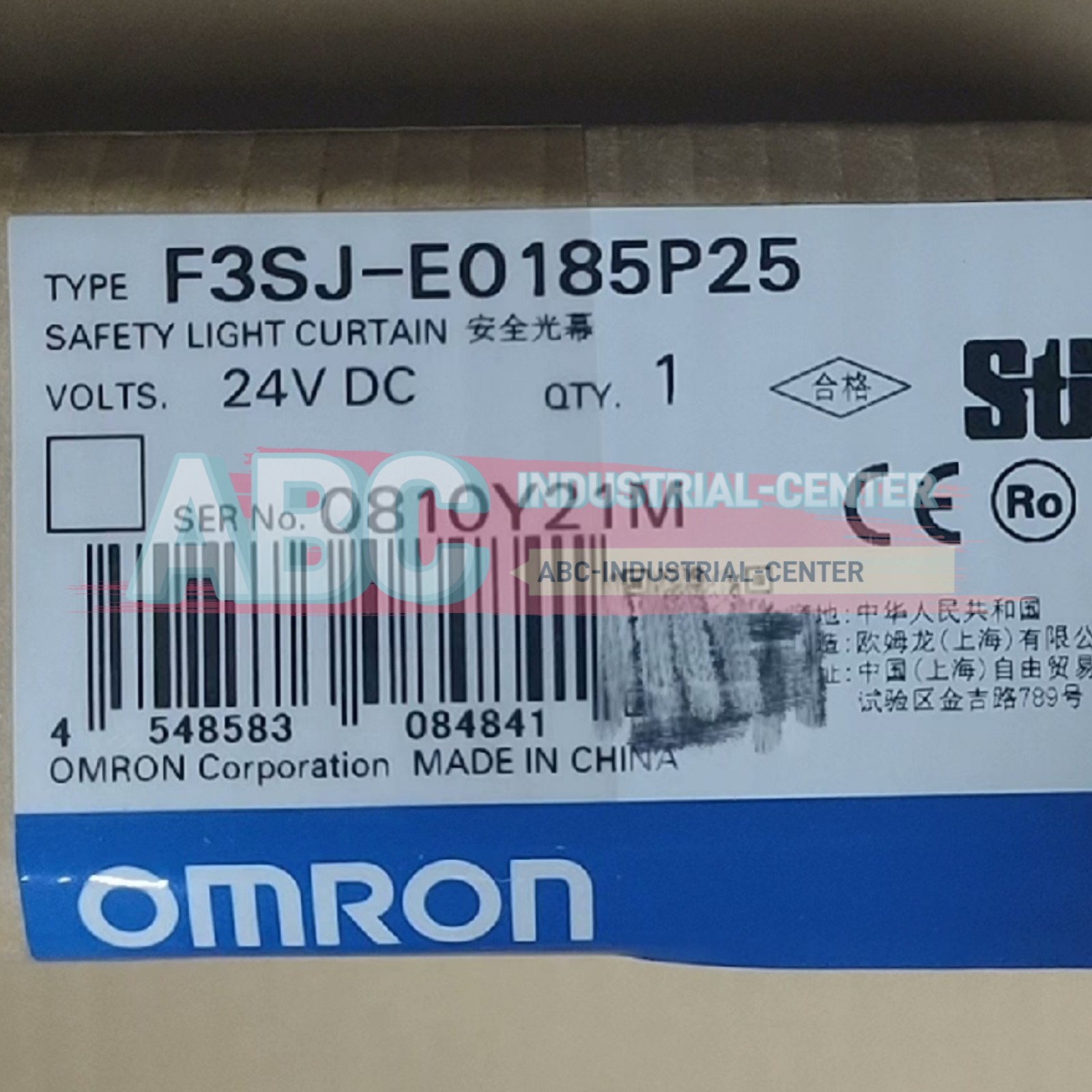 1PCS New Omron F3SJ-E0185P25 F3SJE0185P25 Safety Light Curtain#