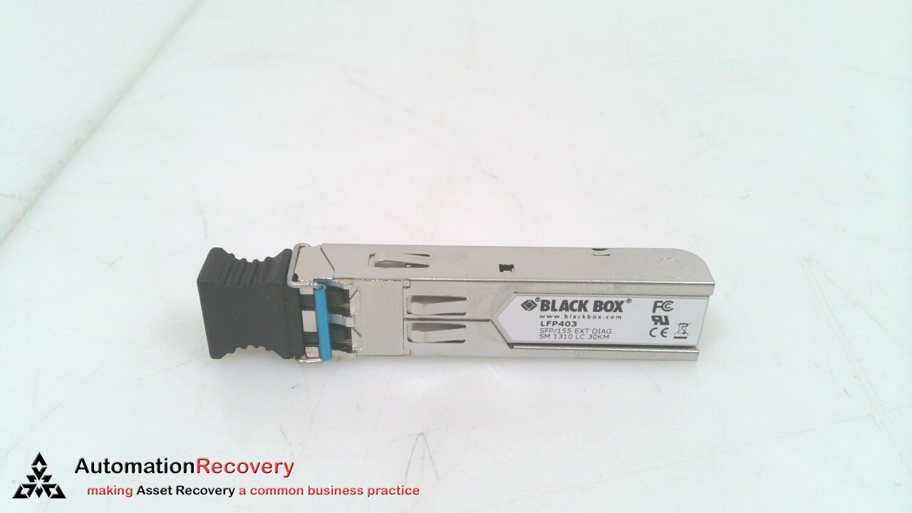 BLACK BOX LFP403 SFP OPTICAL TRANSCEIVER W/ EXT. DIAGNOSTICS, NEW #326181