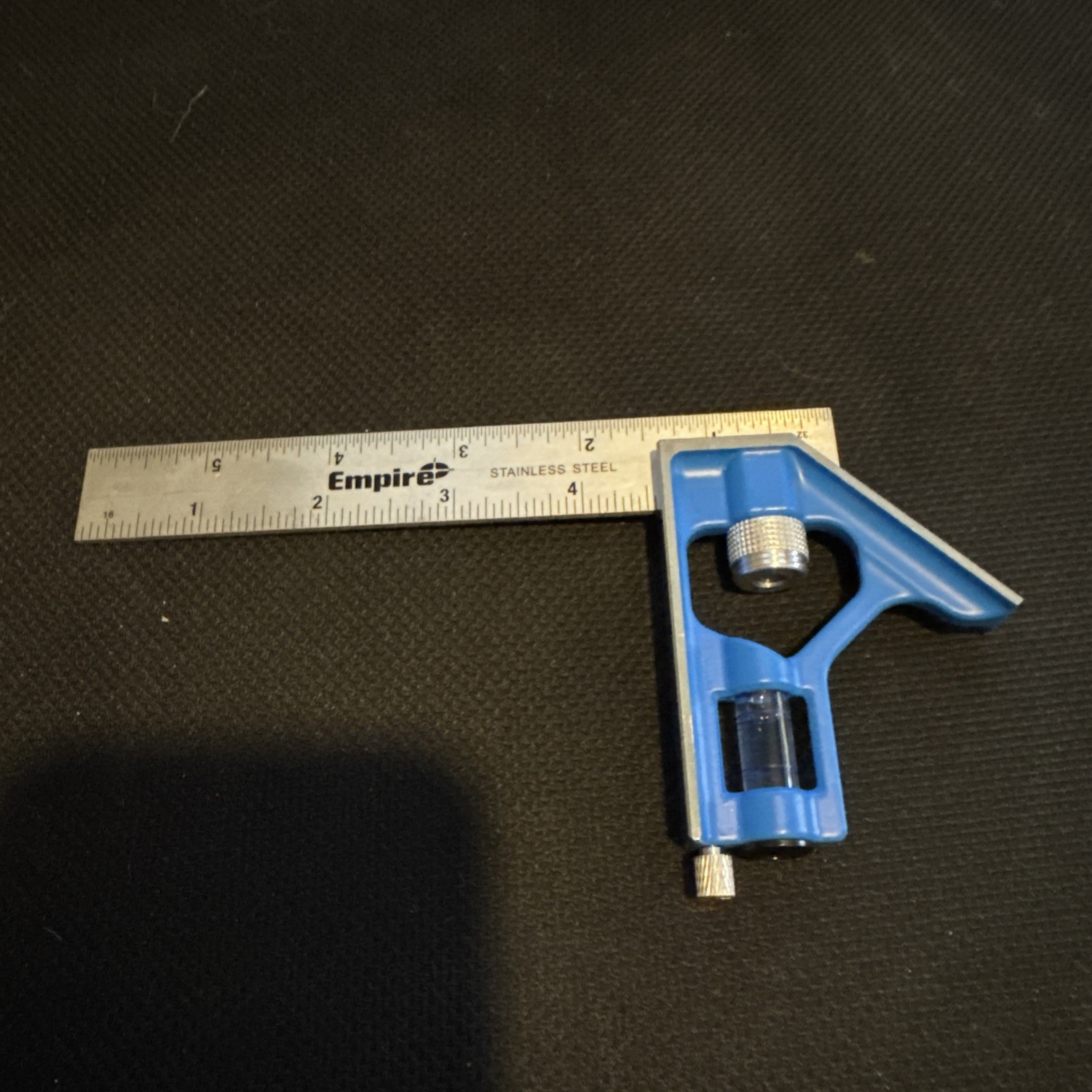 EMPIRE HEAVY DUTY SQUARE LEVEL E250 6″ RULER STAINLESS STEEL 90°/ 45° ANGLE