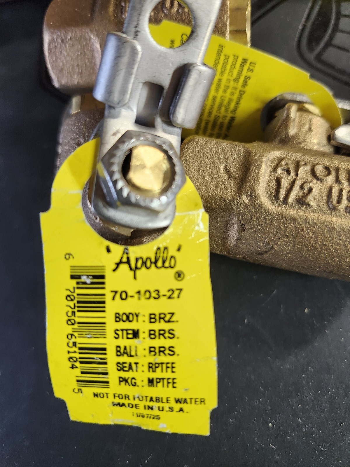 Lot of 5 Apollo 70-103-27 Ball Valve 1/2″ F NPT Stainless Lockable Handle