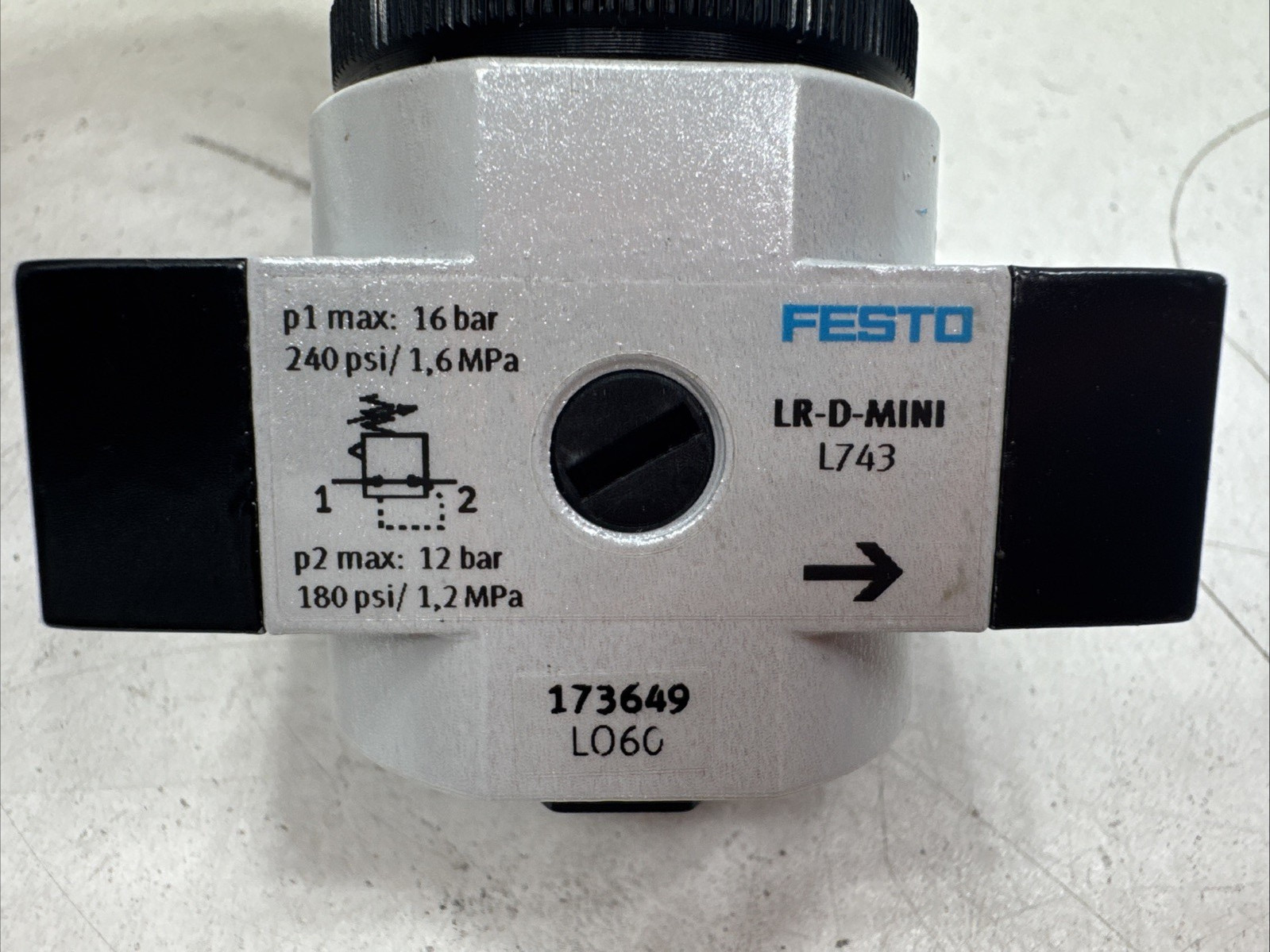 Festo 173649 LR-1/4-D-0-MINI-NPT Pressure Regulator Valve