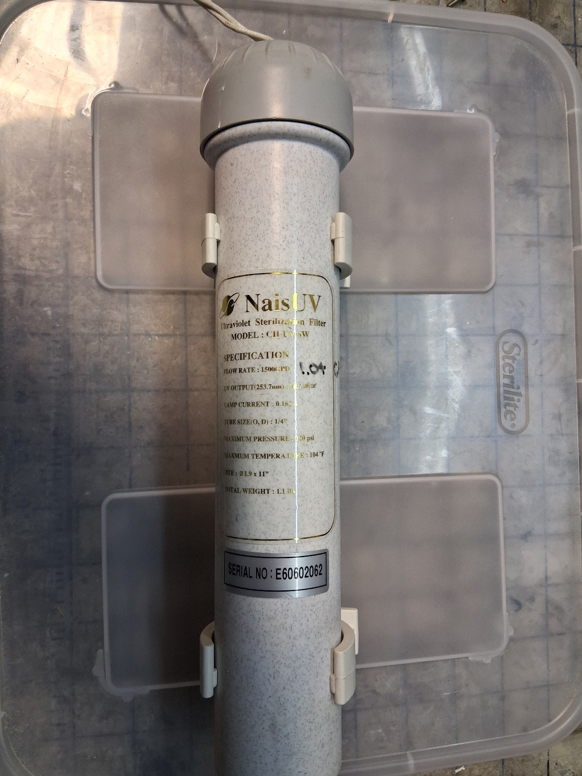 Nais UV Ultraviolet Sterilization Filter Model CH-UV 6W