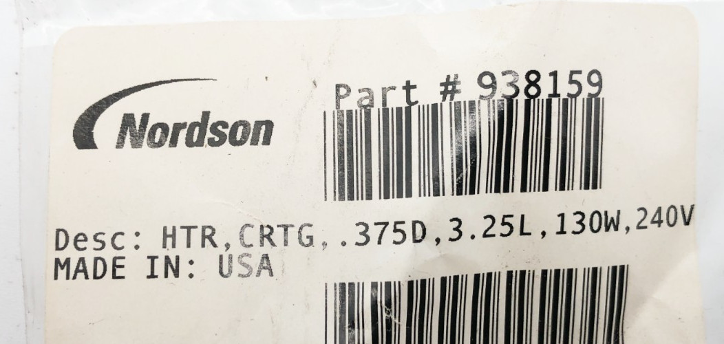 New Nordson 938159 Heating Cartridge .375″ x 3.25″ 130W 240V – No Box