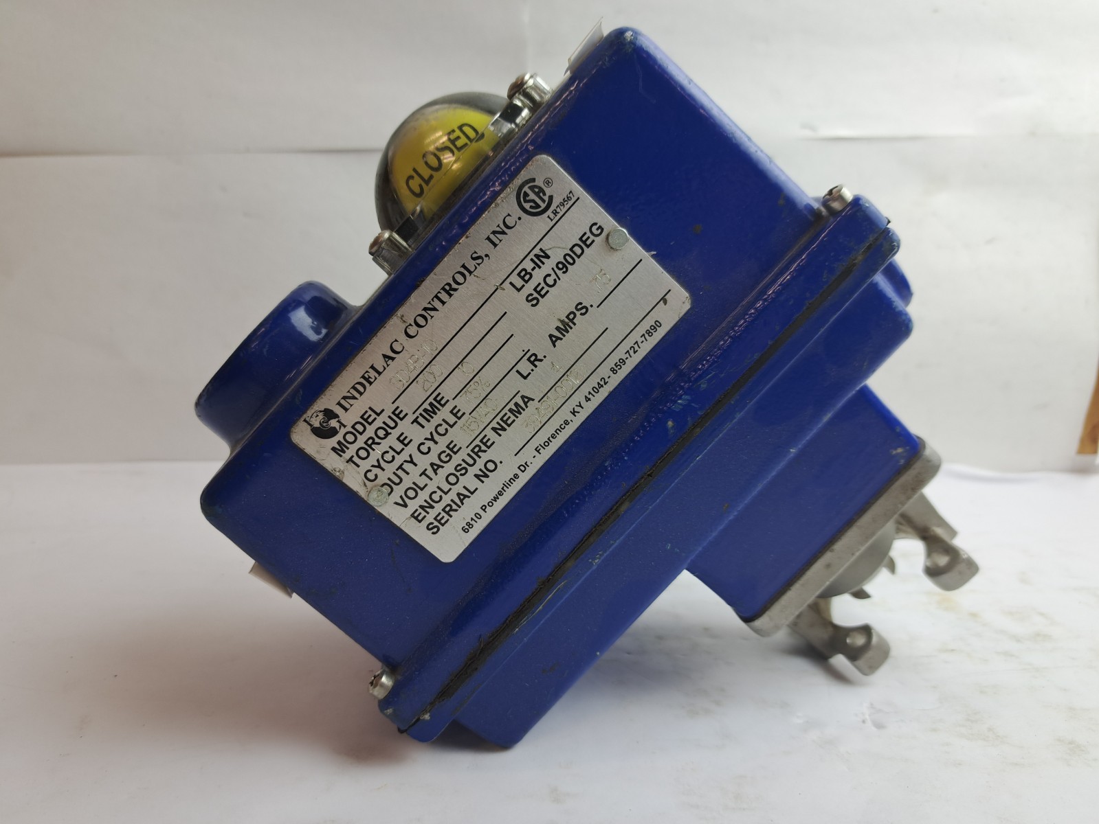 Indelac Controls SD4B-10 Electric Actuator Tested SD Series 200 In Lbs
