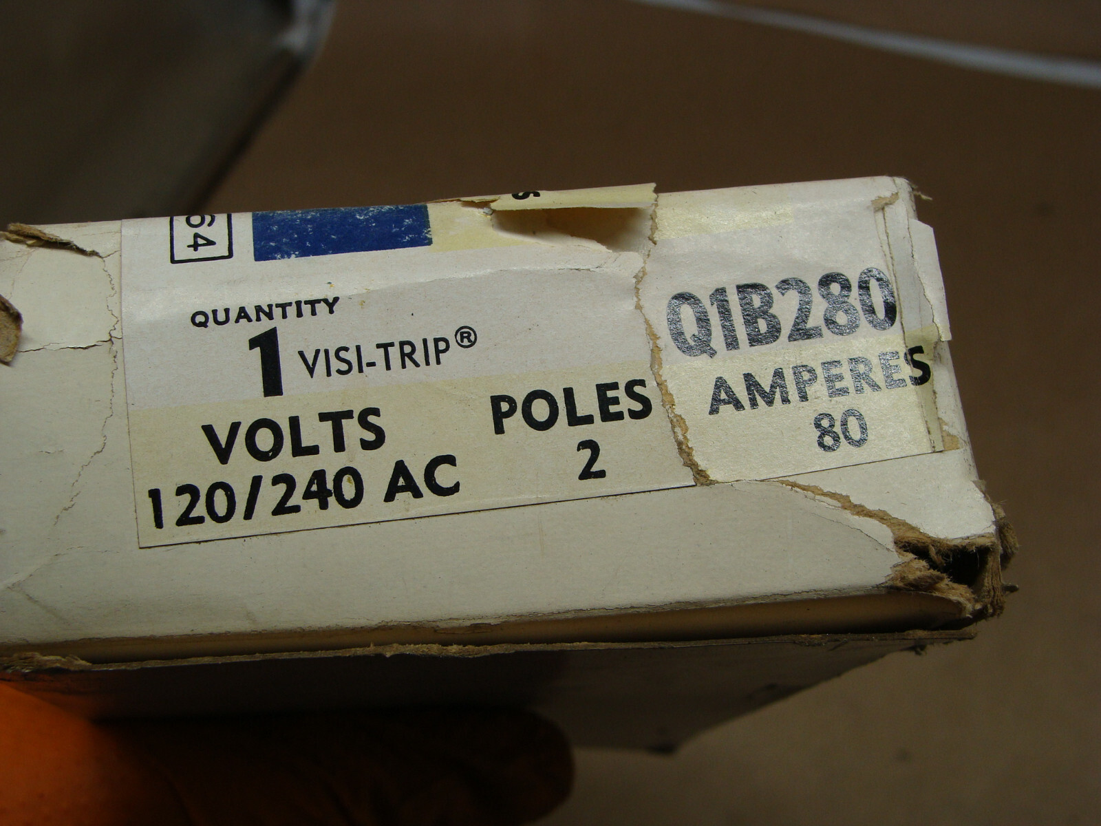 SQUARE D Q1B280 CIRCUIT BREAKER 2P 120/240VAC 80A
