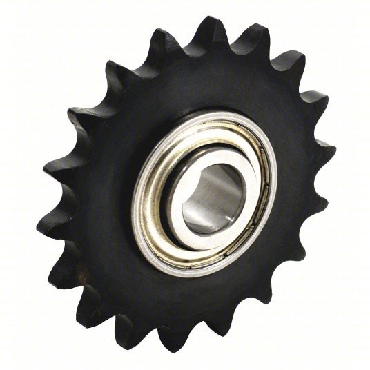 35BB18H-1/2″ Bore Idler Sprocket 18 Tooth w/Bearing 203KRR5 for #35 Roller Chain