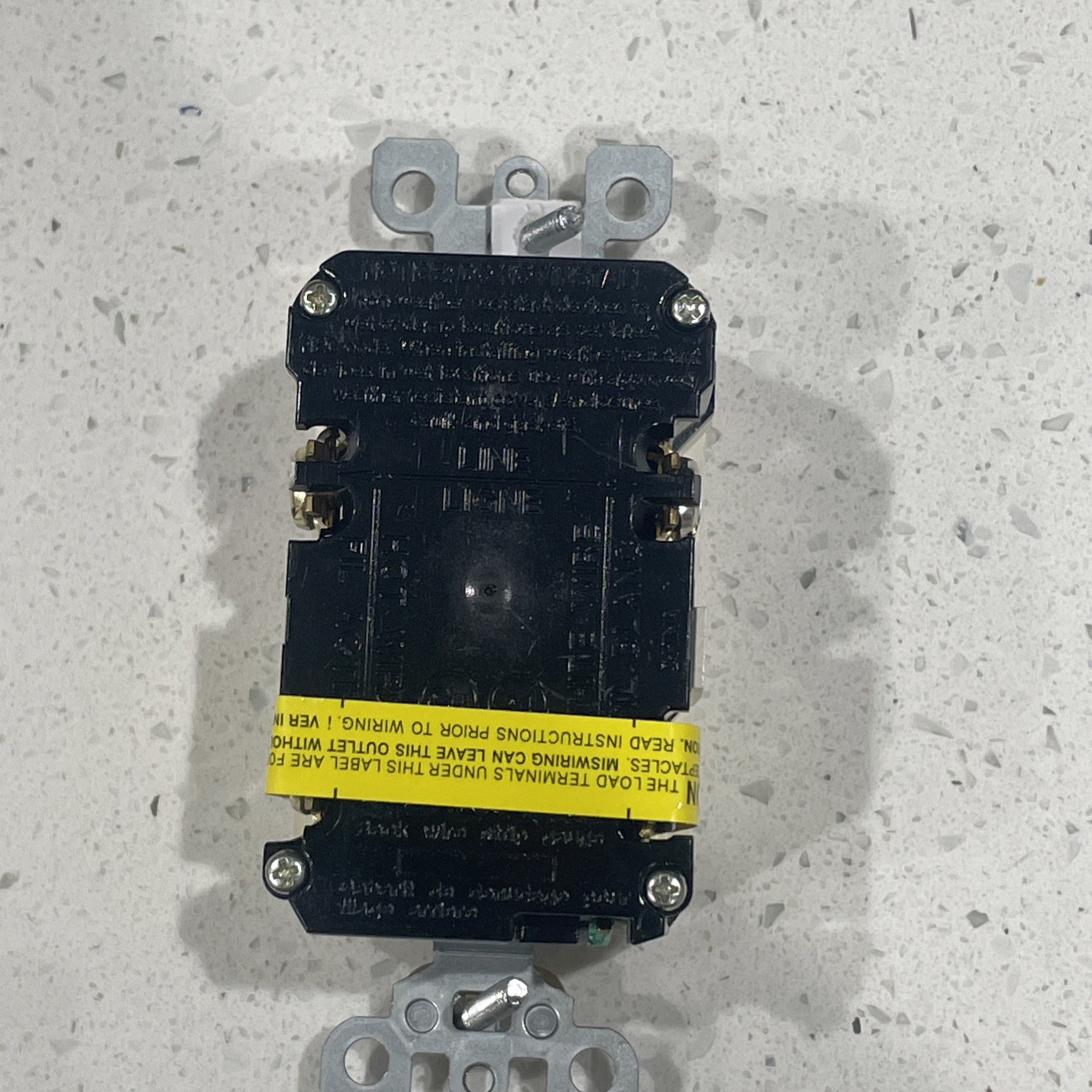 Leviton GFRBF-T Self-Test Blank Face GFCI Receptacle, 20A – 125V – Light Almond