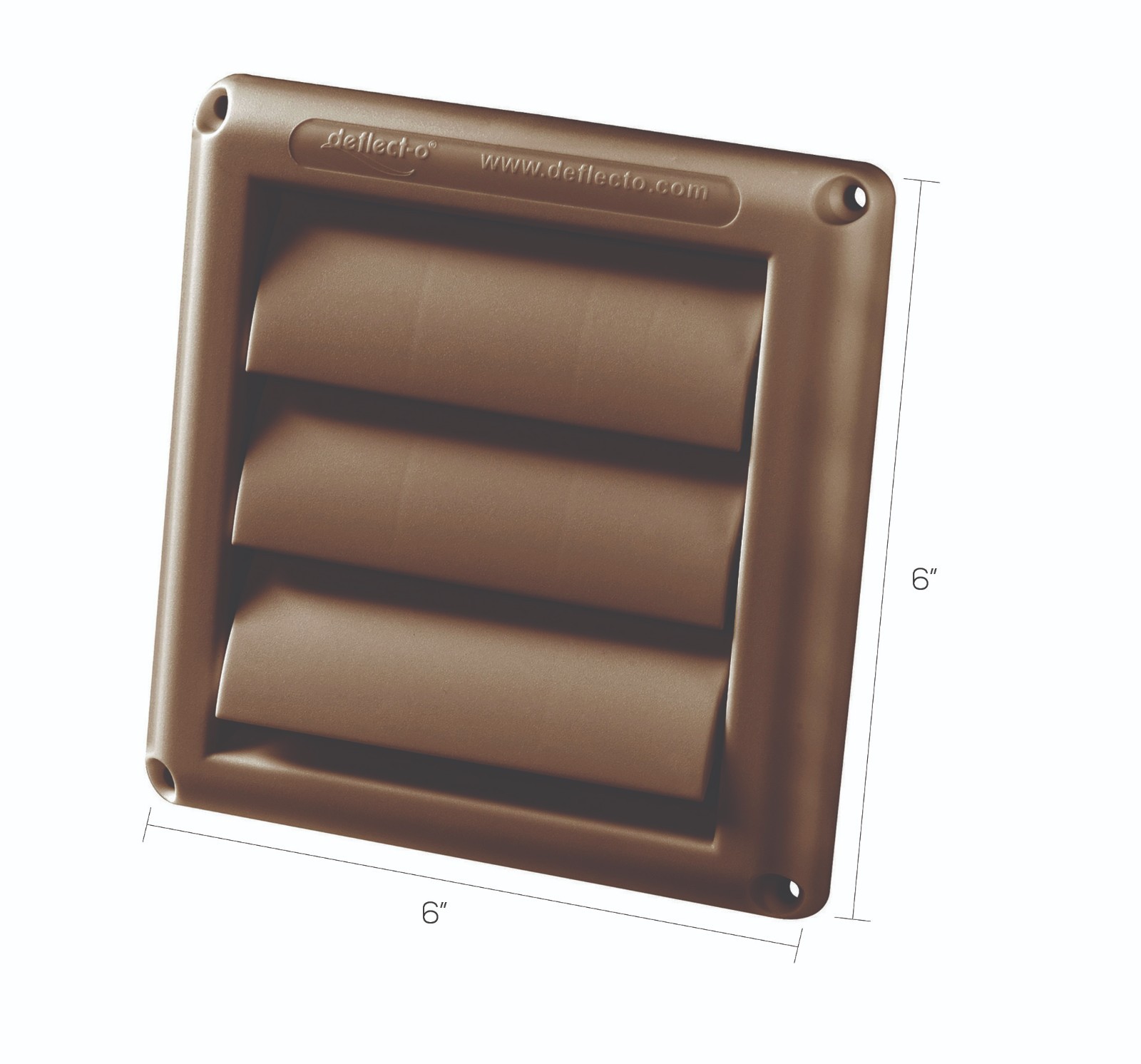 SIX Bulk New Brown Replacement 4″ Louvered Air Vent Duct Pipe Hood Covers HS4B