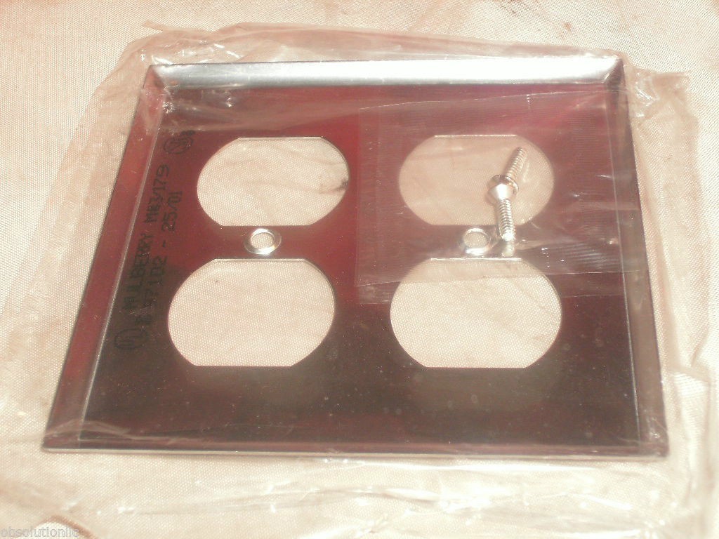 MULBERRY 97102 STAINLESS STEEL DUPLEX RECEPTACLE COVER – LOT OF 5