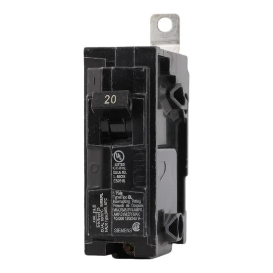 NEW OPEN BOX Siemens B120 20 A,120 V,1P Thermal Magnetic Circuit Breaker Bolt-On