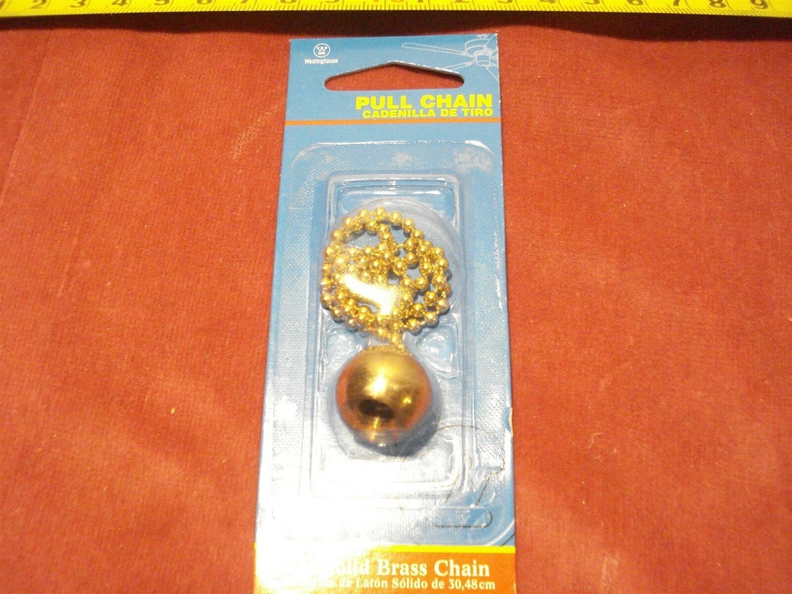 (0714.) Pull Chain with Brass Ball Knob