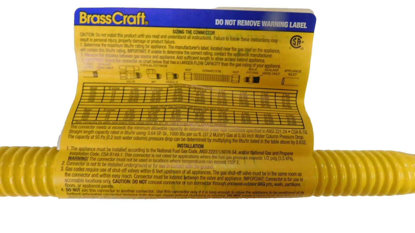 BrassCraft 1/2 MIP X 1/2 MIP X 18″ Stainless Steel Gas Connector