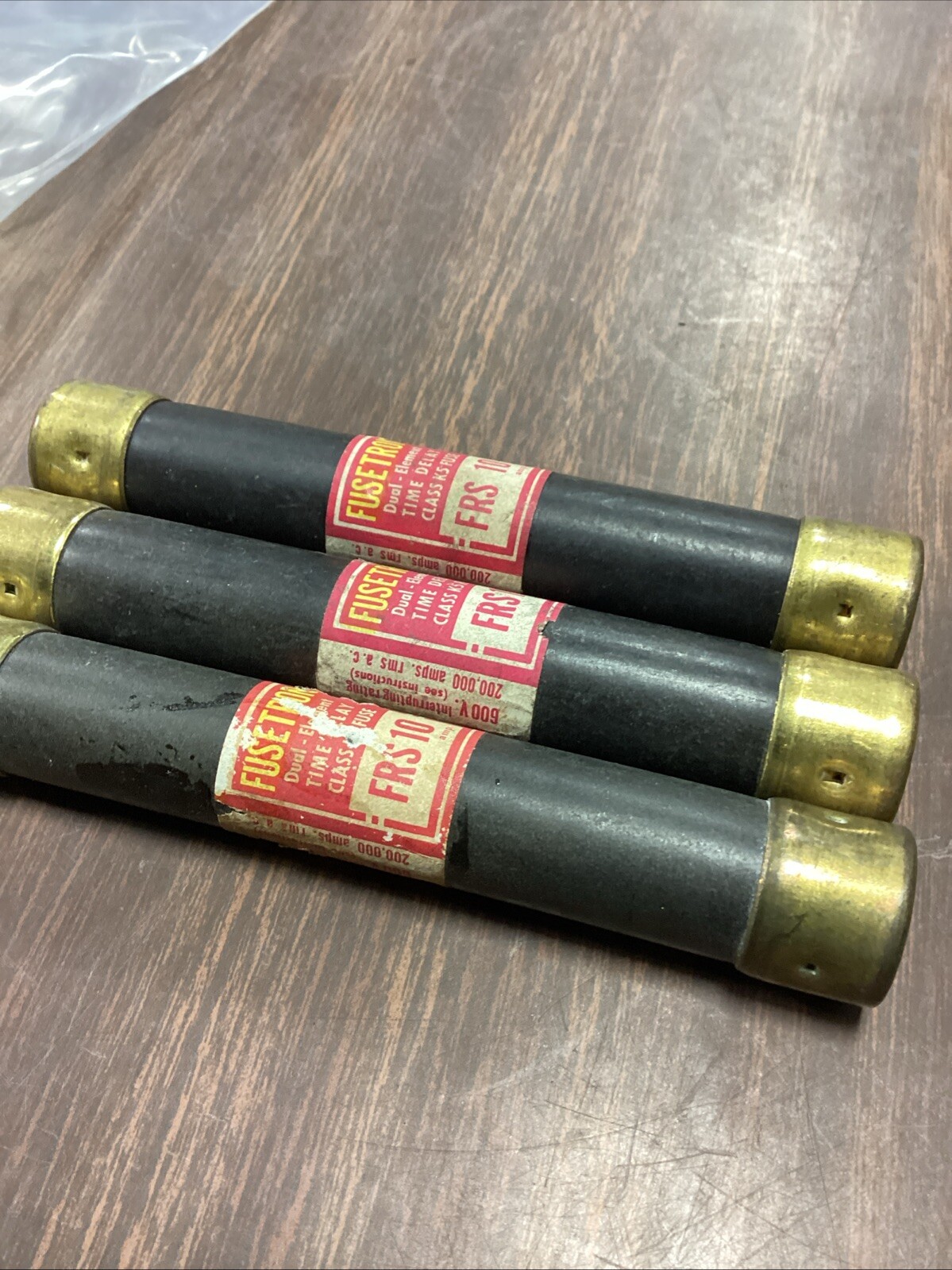 Bussmann Fusetron FRS 10 10A Class RK5 Dual Element Fuse, Lot Of 3
