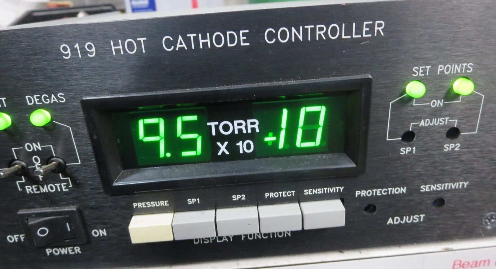 MKS Instruments (HPS Division) 919 Hot Cathode Controller 120V/50-60HZ Used
