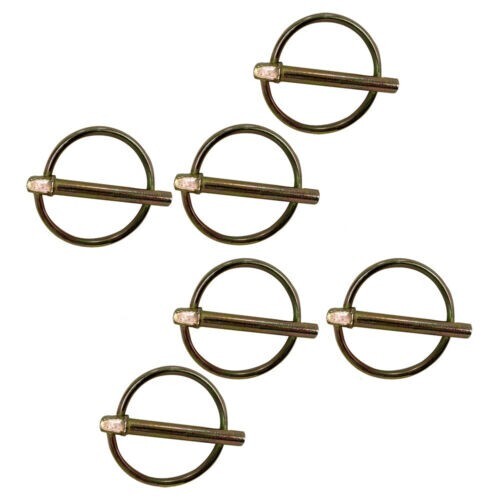 SET OF 6- Farm Tractor Implement Lynch Pin Clips 1/4″ x 1-3/8″ Universal