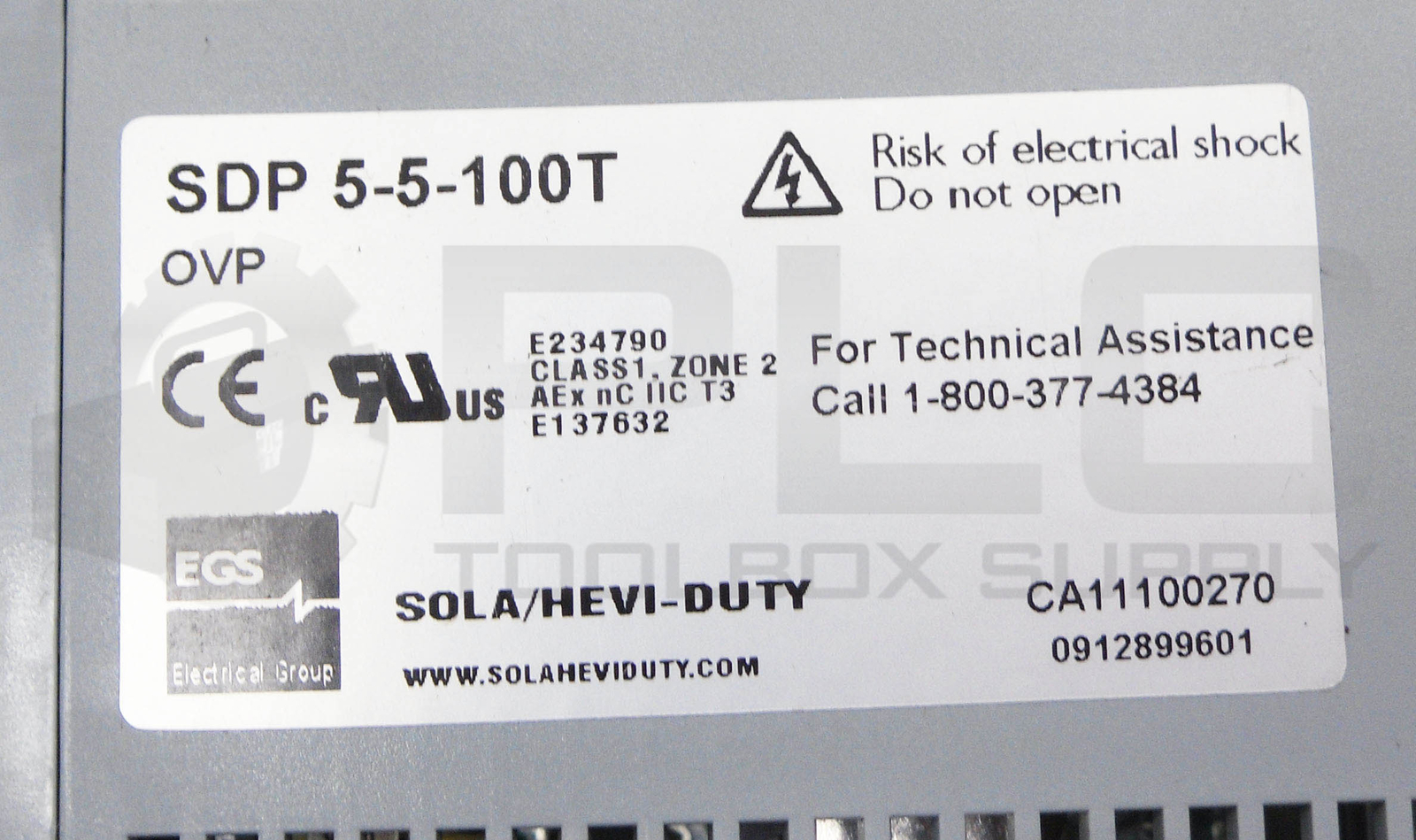 NEW SOLA SDP 5-5-100T POWER SUPPLY 115/230VAC 0.6/0.4A 50/60HZ *READ*