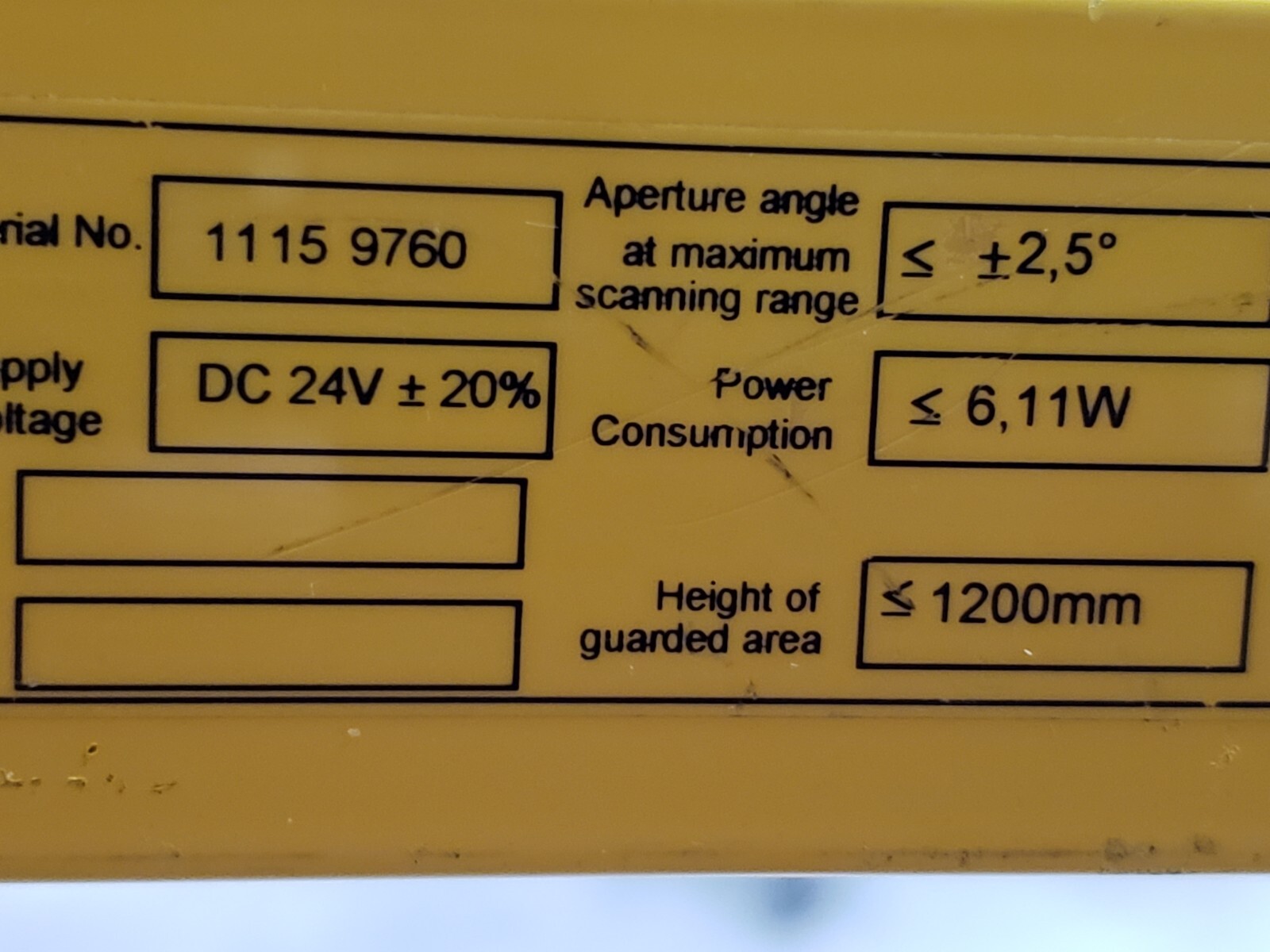 SICK C40S-1203DC200 SAFETY LIGHT CURTAIN 24VDC C4000 STANDARD