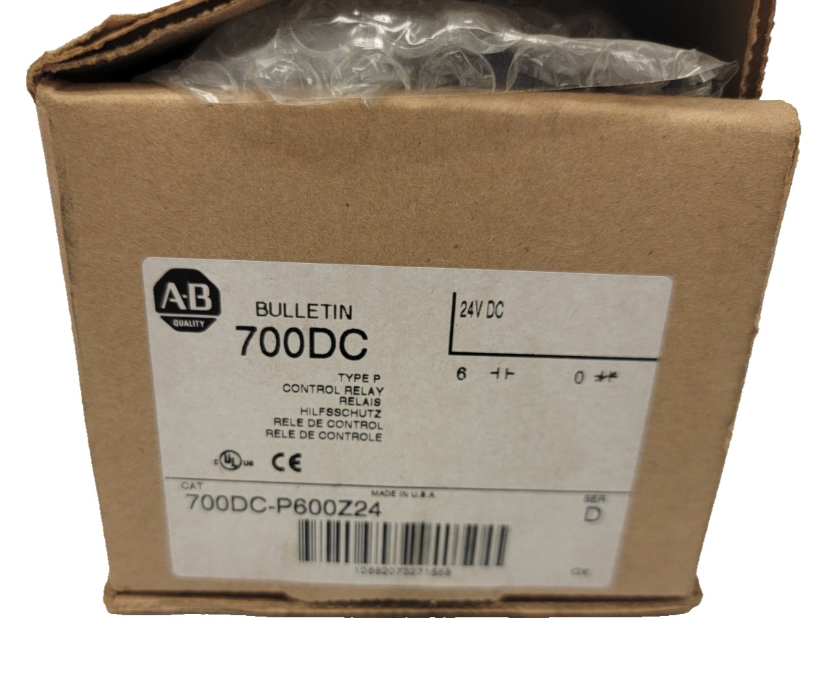 Allen Bradley Bulletin 700DC-P600Z24 Rail Mounted Relay, 6 NO