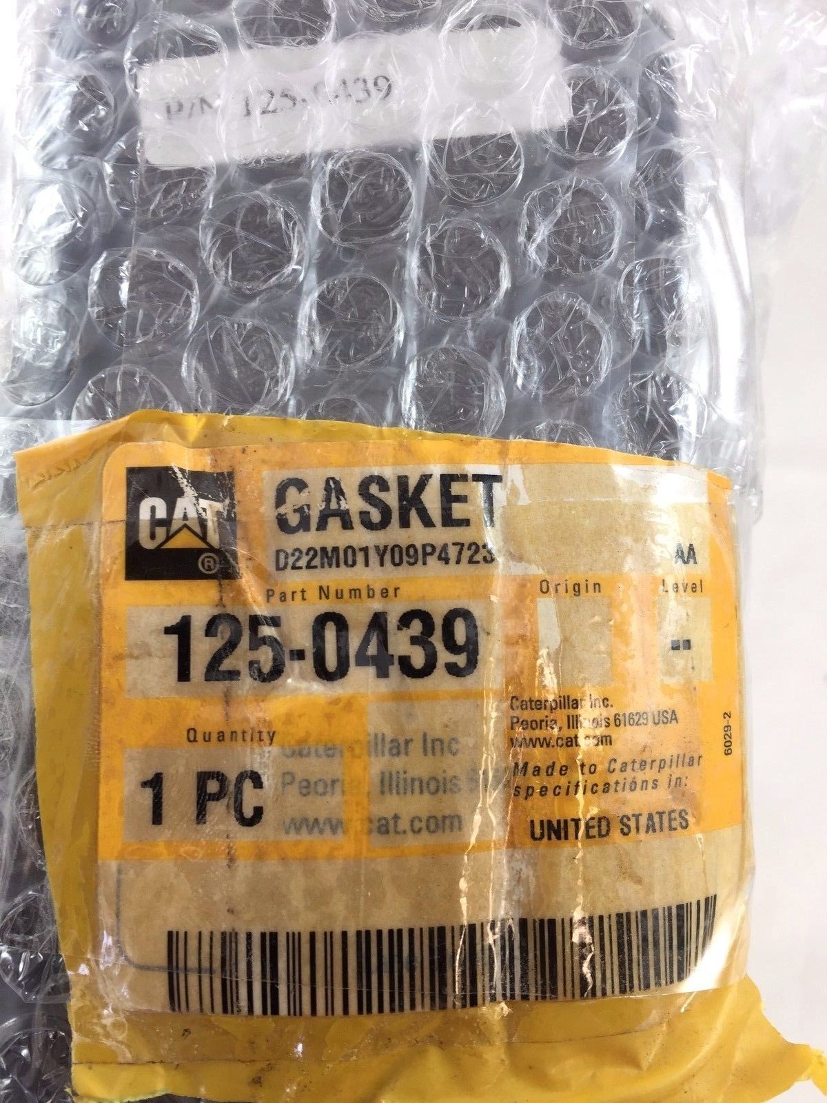 CAT Caterpillar 125-0439 Gasket D22M01Y09P4723