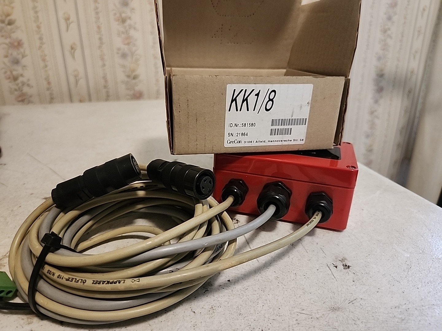 GRECON KK1/8 581580 Junction box /w 3x Lappkabel Olflex classic 110 H/05 3XO,75