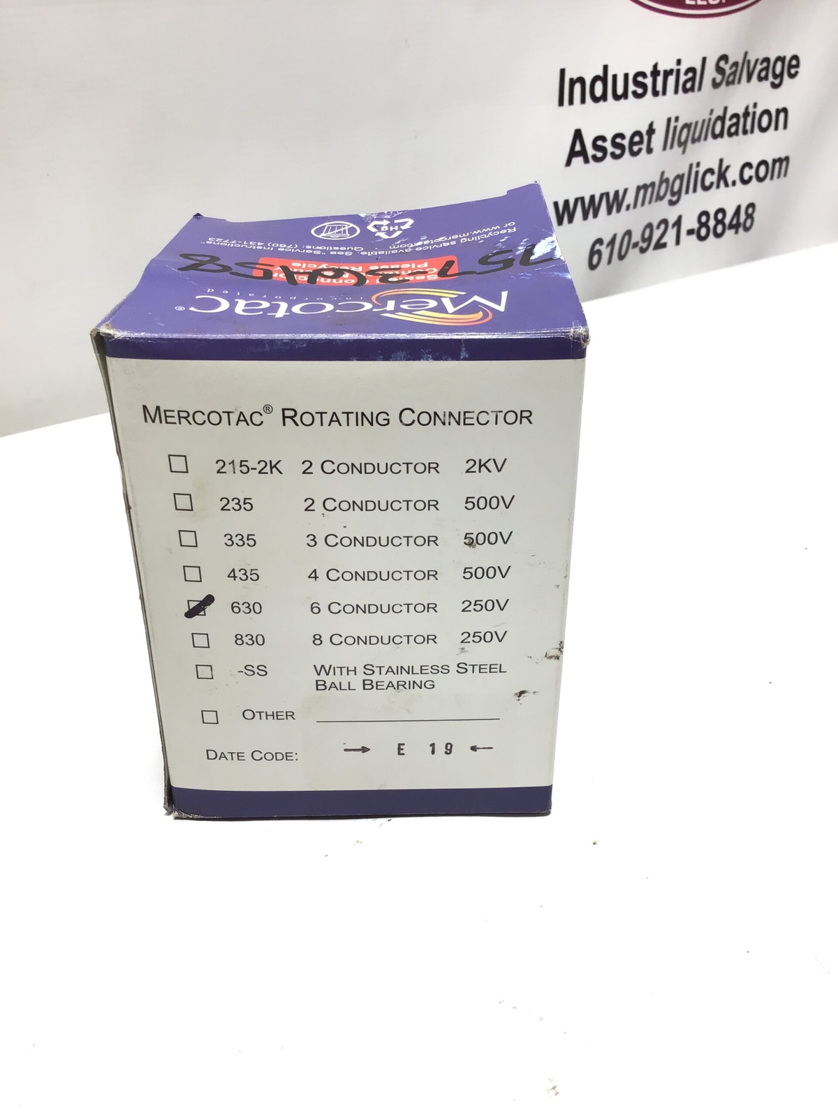 MERCOTAC Mercury Conductive Slip Ring 630 Rotary Connector