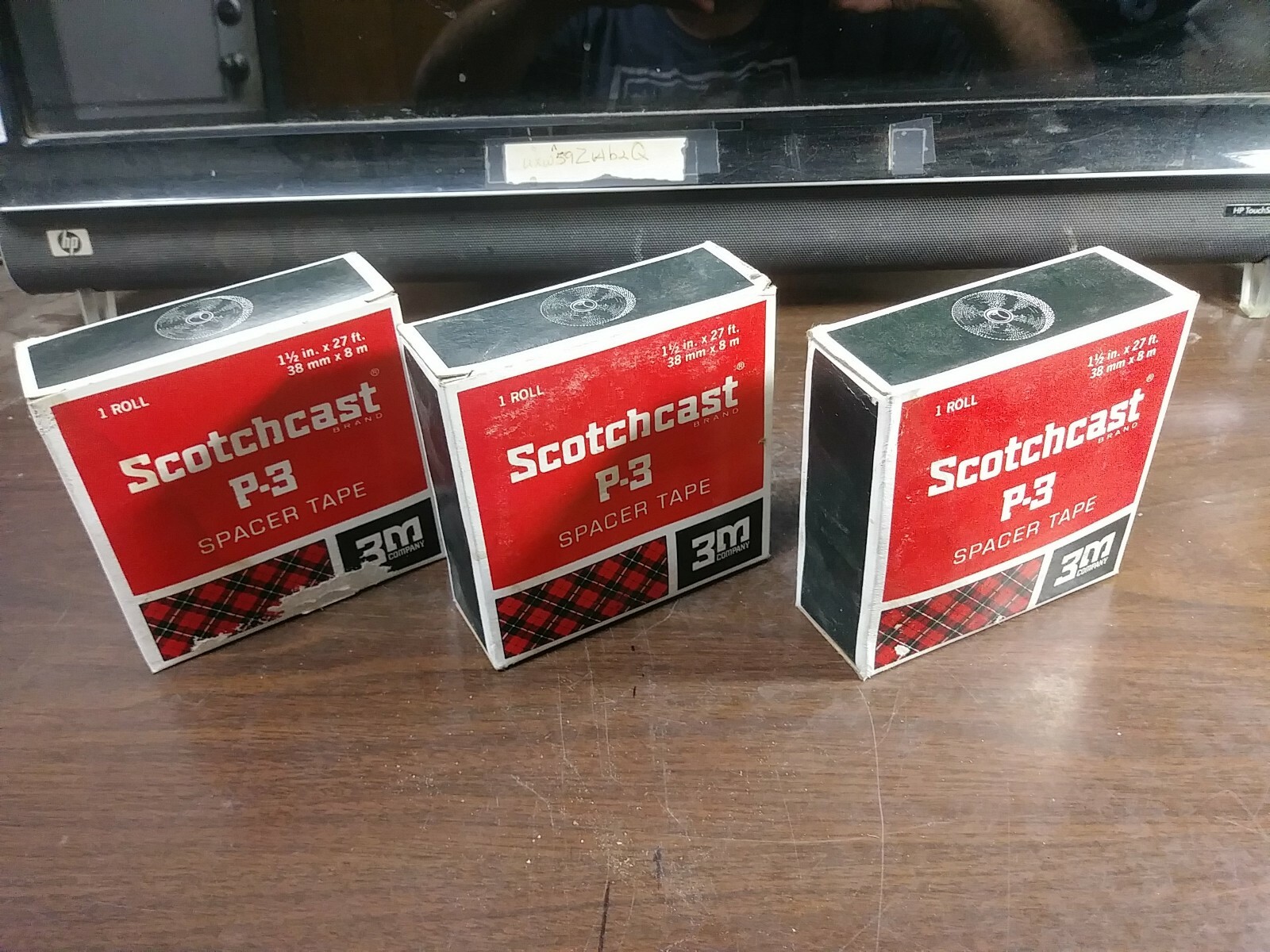 3M SCOTCHCAST P-3 SPACER TAPE 1-1/2″ x 27 FEET LOT OF 3 NEW IN BOX