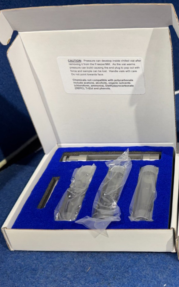 SPEX SamplePrep 6751 Small Grinding Vial Set Freezer/Mill 0.5-5 g , new open box